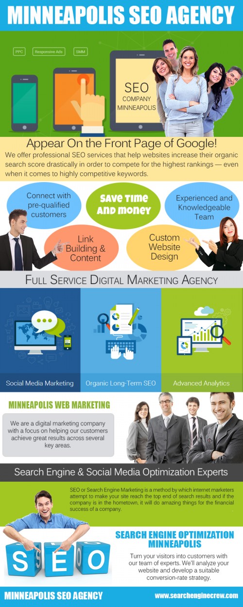 A much better idea is to hire a private label SEO Company. A private label SEO Company is a company that works on your behalf and under your private label. They won't ask for their name to be put anywhere on your website. One of the best ways of choosing the best Minneapolis Seo Consultant is to get as many quotes as possible from many consultants. Since there are many consulting services today, they all offer different services and price ranges. Click this site https://www.searchenginecrew.com/minneapolis-seo-consultant/ for more information on Minneapolis Seo Consultant.
Follow us : https://goo.gl/IjLhZr
https://goo.gl/So9nuZ
https://goo.gl/maps/u21ykLPkStB2
https://goo.gl/y2Z6BB
https://goo.gl/EQk4gB
https://goo.gl/3WeXDH