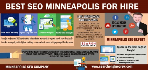 Our Site: http://polr.me/SEOForHire
The web allows you to bring all of the various Best SEO Minneapolis For Hire consultant firms to your computer screen. This will allow you to compare rates, quality, and value. Using the web will also allow you to gather information about the reputation of each firm. The best predictor of future performance is past performance. And the Minneapolis SEO Consultant who has a proven record of delivering high customer satisfaction is the one most likely to meet your needs and expectations.