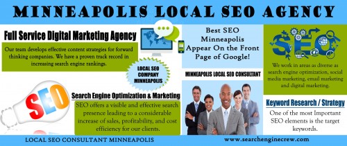Our Website: https://www.searchenginecrew.com/minneapolis-seo-expert/
The financial security of cooperation with our top Minneapolis Local SEO Agency. Return or compensation of invested funds in the event of non-fulfillment of the undertaken obligations, whether it involves attracting a certain number of visitors to the site or achieving TOP positions on agreed requests. Work on website promotion is possible when you already have a website. Filling the site with content is also a promotion. But only if the content is taken from a website promotion agency. Their goal is to create such content, which can work on the promotion of your portal.