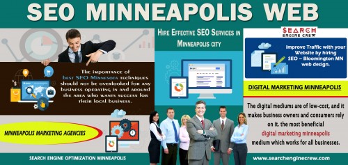 Our Website: https://www.searchenginecrew.com/seo-minneapolis-web-design/
Most of them want to use Search Engine Optimization but they are not aware of the tricks to use so as to be ranked higher in search engines. That is why it is recommended to look for an SEO firm. Such firms have professionals who understand more about Search engines and they can really assist you to be ranked higher in Google search and in the process, your website gets more visitors. Below are some of the reasons as to why SEO Minneapolis Web Design Company is important for your business website.