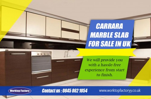 Our website : http://www.worktopfactoryy.co.uk/
We have been operating in the White Carrara Marble Price Per Square Foot. If you are preparing to redesign your whole kitchen, it works to work out the portion of you total spend you are going to book for the acquisition of your worktop. Thankfully, due to the extremely large range of kitchen worktops offered, whatever your choices, there should be a counter top available someplace that is right for you. There are kitchen worktops to suit every budget plan, yet clearly, the much more you are prepared to pay, the larger your selection of kitchen counter top will certainly be.
More Links : https://www.youtube.com/user/worktopfactory/
https://www.reddit.com/user/graniteworktopskent/
http://www.stumbleupon.com/stumbler/factoryworktop