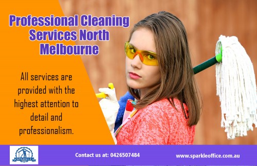 Our website : https://www.sparkleoffice.com.au/cleaning-services-north-melbourne/   
Specialists in office cleaning use the very best equipment and products available on the market to carry out their cleaning services. The Professional Cleaning Services Flemington Melbourne companies that employ these office cleaners perform meticulous vetting procedures. They understand the importance of client security as well as sensitive company data, which is why they take every measure to ensure that the office cleaners they assign are reliable and trustworthy.   
More Links : https://plus.google.com/u/0/communities/104312099880084097323  
http://www.dailymotion.com/VacateCleaningMelbourne   
https://www.youtube.com/user/SparkleOffice/  
sparkleofficecleaning.com.au