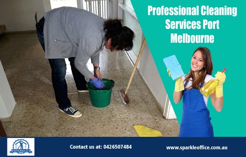 Our website : https://www.sparkleoffice.com.au/cleaning-services-port-melbourne/   
An office cleaning company does not disturb employees while they are busy doing their work. Once all the employees have left the office, the skilled cleaners start their cleaning job. Important tasks performed by them include dusting and wiping all the furniture; mopping the floors, cleaning walls, carpet cleaning, maintaining bathrooms, etc. In addition to this, Professional Cleaning Services Parkville Melbourne also carry out polishing work, if required.  
More Links : https://www.youtube.com/user/SparkleOffice/  
https://twitter.com/Vacate_Cleaning  
http://officecleaningservices-melbourne.blogspot.com  
sparkleofficecleaning.com.au