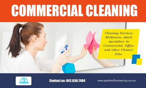 Our website : http://www.sparkleofficecleaning.com.au/commercial-cleaning/  
An office environment is made up of multiple valuable items; there's electronics, furniture, carpets to name a few. The more regularly they are maintained, longer they will last. Dust buildup can cause computers and printers to malfunction. Stains can ruin the look of carpets. Professional Cleaning Services southyarra Melbourne can give you a thorough and timely cleanup that will prolong the life of your office supplies.  
More Links : https://twitter.com/Vacate_Cleaning  
https://plus.google.com/u/0/communities/114244115246992496499  
http://officecleaningservices-melbourne.blogspot.com  
sparkleofficecleaning.com.au