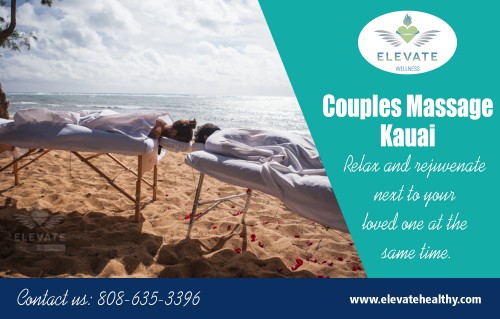 Beach massage Kauai with a fully contained spa experience at https://www.elevatehealthy.com/product/beachside-massage-kauai/

Find Us: https://goo.gl/maps/1mPkaXb63Q52

A person who conducts the professional massage service is called a masseur. As per the client requirements, there are beach massage Kauai services available. These tailor-made services give the client perfect way to de-stress themselves. Apart from rubbing technique, masseurs apply various techniques that include applying of pressure in holding, vibration, rocking, friction, kneading and compression. In the first place, hands are used at the max time, although some massage service requires usage of other parts of the body like the forearms, elbows or feet.

Street Address:	Hotel Coral Reef, 4-1516 Kuhio Hwy, Suite C, 
City: Kapaa, 
Country: Hawaii 
Postal Code: 96746

Phone Number: 808-635-3396

Social:

http://twitter.com/massageinkauai 
http://plus.google.com/114653078591640525894 
http://www.pinterest.com/massagesinkauai 
https://www.youtube.com/channel/UCKQomnzMyc3Fc2Pf9vCGOfg 
http://www.diigo.com/profile/massagesinkauai