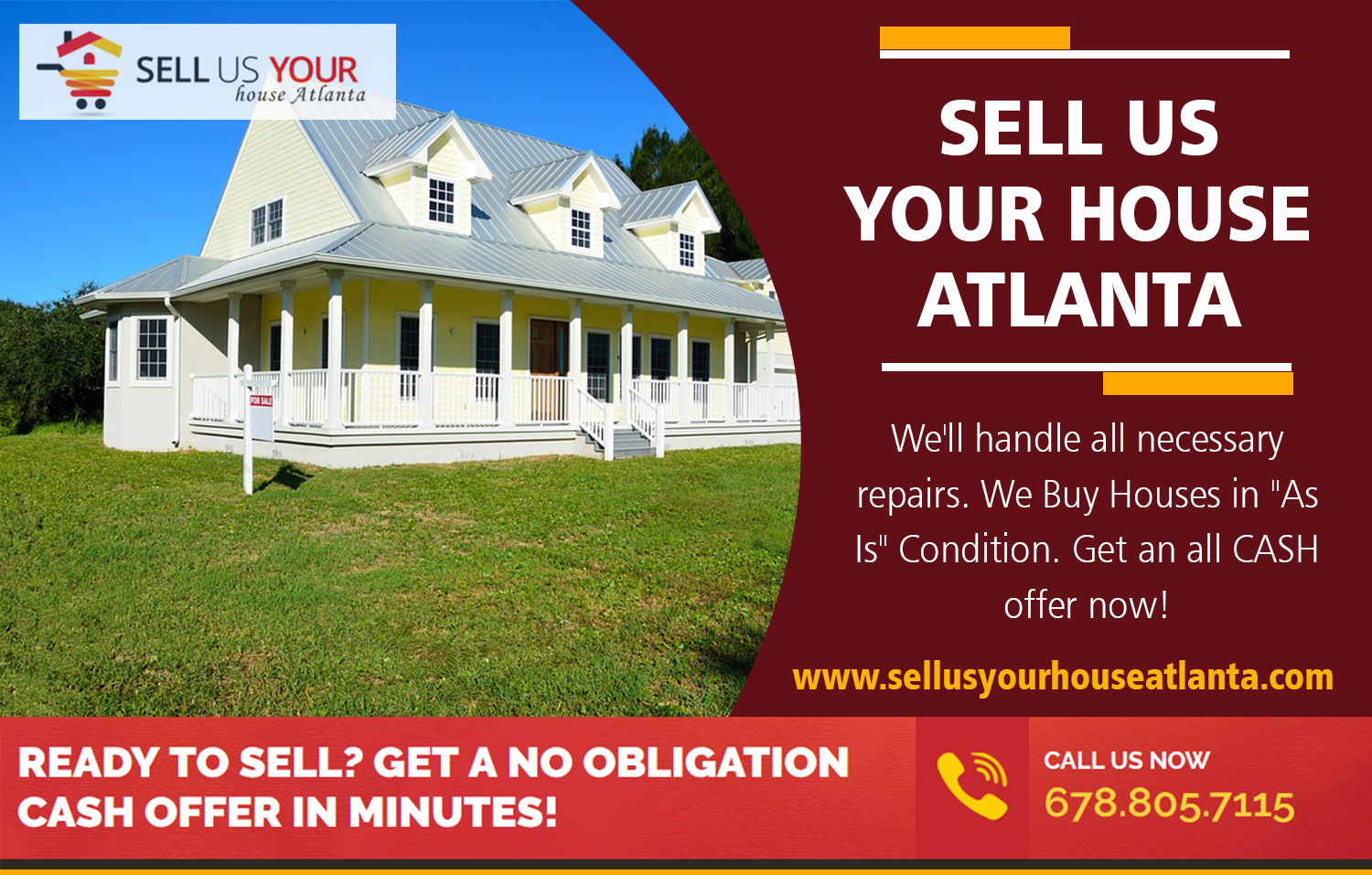 Your house. We buy your House. Atlanta to buy a House. Invite to your House.