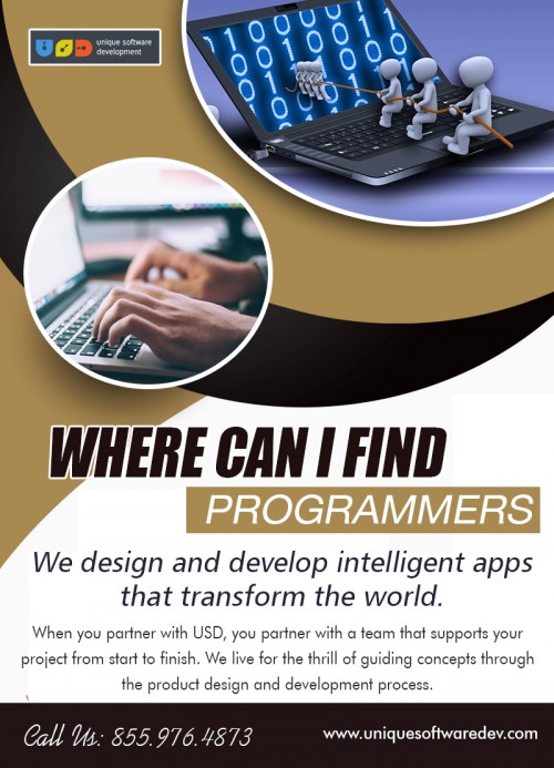 Take professionals best advice for where can I find programmers AT http://www.uniquesoftwaredev.com/our-services/
Find Us On google Map : https://goo.gl/maps/2dXCGZ3jU4Q2
Software companies build customized VR solutions that address specific requirements for your unique business needs, such as simulated environments to simplify design and manufacturing, virtual conferencing applications, etc. Our developers are highly experienced and imaginative. They have credible industry exposure of working on advanced animation software and special effect tools. Take professionals best advice for where can I find programmers. 
Social :
http://scoophot.com/dallasmobileapp
http://ttlink.com/dallas3dprinter
http://twitxr.com/dallasappcompanies/

Add : 4330 N Central Expy #200, Dallas, TX 75206, USA
Call: 855.976.4873
Mail : info@uniquesoftwaredev.com

Deals In :
software companies in dallas
software companies in dallas texas
unique software development
where can i find programmers