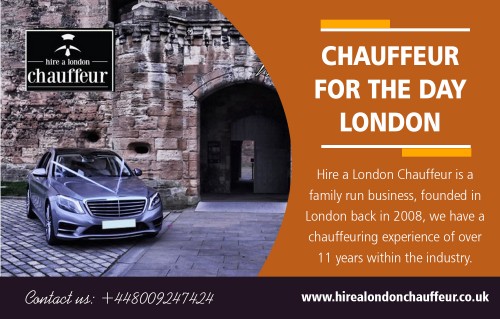 Hire Chauffeur For The Day in London for the Best in Luxury Travel at https://www.hirealondonchauffeur.co.uk/chauffeur-driven-cars/

Find us on : https://goo.gl/maps/PCyQ3qyUdyv

A thoughtful chauffeur is always a valuable Chauffeur For The Day in London. The customer is the king and as so they should be treated. A driver who plans for the needs of the customers beforehand and has items like tissues, shoe shine cloths and even umbrellas on board will always win at the end of the day. An attentive chauffeur will also ensure that climate control systems are always properly functioning to keep customers as comfortable as possible during the rides.

TSDA Trans Ltd London

Address: 31 Ellington Court,
High Street, London, N14 6LB
Call Us On +447469846963, +442083514940
Email : info@hirealondonchauffeur.co.uk

My Profile : https://www.imgpaste.net/user/chauffeurhire

More Images :

https://www.imgpaste.net/image/RT8PT
https://www.imgpaste.net/image/RTIxb
https://www.imgpaste.net/image/RTOL2
https://www.imgpaste.net/image/RTUz7