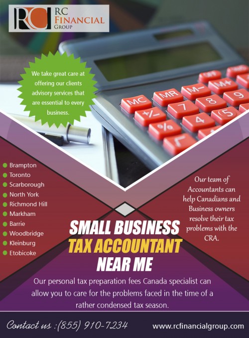 The Benefits of Having Income Tax Accountants Near Me at https://rcfinancialgroup.com/corporate-canada-tax-audits/

Services:
estate tax accountant near me
real estate accountants near me

If your business is not incorporated and you are operating as a sole trader, you are subject to personal taxation. If you are running a small business as a sole trader, profiting from rent, investment income, foreign income, and similar incomes, you are to pay and file your tax returns on the specific filing date. To ease your burden of computing business Tax Return, filing returns and paying taxes on time, it's best that you hire Accountant Near Me whether you are a sole trader or a company.

Contact us
Addess:-1290 Eglinton Ave E, Mississauga, ON L4W 1K8, Canada
PHONE:-(855) 910-7234
Email:- info@rcfinancialgroup.com

Find us
https://goo.gl/maps/kqNW1d6T3fC2

Social Links :

https://www.reddit.com/user/vaughanaccountant
https://padlet.com/adamleherfinancialgroup/e5o06i6vdv6u
http://accountantbookkeeping.strikingly.com/
https://profiles.wordpress.org/mississaugataxaccountant/
https://en.gravatar.com/mississaugataxaccountant
https://fonolive.com/b/ca/mississauga-on/accounting/17935107/rc-accountant-cra-tax
http://www.tupalo.net/en/mississauga-ontario/rc-accountant-cra-tax
https://www.yelp.ca/biz/rc-financial-group-mississauga-2