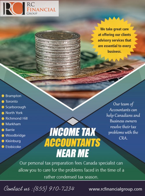 File Your Economical Tax through Best Tax Accountants Near Me at https://rcfinancialgroup.com/payroll-audit-in-toronto/	

Services:
restaurant accountants near me
best tax accountants near me

You are well aware that not all can fill out tax return correctly because several complicated things need to be taken care of them. And if you are unaware of jargons and forms, and are not good at math or calculations, it is undoubtedly a daunting task for you. However, you can do your Estate Tax Accountant Near Me online using software, which is easy, fast and safe. Furthermore, the easy availability of online income tax return services is a boon to the taxpayers these days.

Contact us
Addess:-1290 Eglinton Ave E, Mississauga, ON L4W 1K8, Canada
PHONE:-(855) 910-7234
Email:- info@rcfinancialgroup.com

Find us
https://goo.gl/maps/kqNW1d6T3fC2

Social Links :

http://accountantbookkeeping.strikingly.com/
https://cpanearme.listal.com/
https://ask.fm/accountantnearme
https://s1079.photobucket.com/user/Etobicokeaccount/library
https://www.smallbizpages.ca/free-business-directory/147091/rc-accountant-cra-tax/
https://www.ourbis.ca/en/b/ON/MIssissauga/RC-Accountant---CRA-Tax/1264923.html
https://www.n49.com/biz/3033041/rc-accountant-cra-tax-on-mississauga-1290-eglinton-ave-e/
https://www.fyple.ca/company/rc-accountant-cra-tax-5n9otvc/