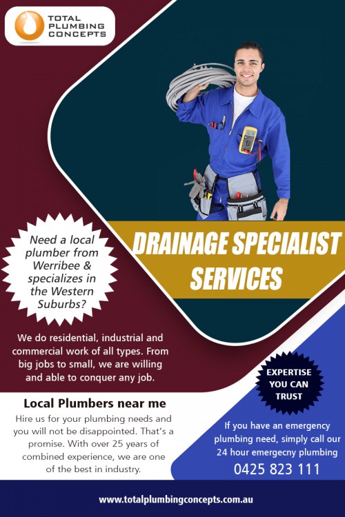 Quick and Simple Ways to Find the Best Local Plumbers Near Me at http://totalplumbingconcepts.com.au/plumber-williamstown/

Find Us: https://goo.gl/maps/HxU1pmmw7h2J7zR86

Services :

plumbers in williamstown
Plumber Williamstown

The certification process is described and extensive. It is not a simple matter of just paying for a brief training course and getting a piece of paper. A Local Plumbers Near Me professional is a trained, well-read specialist. They are needed to take numerous hrs of the institution and need to train with an accredited plumber for as long as 5 years in some states. Working with somebody completely accredited as a plumbing technician will certainly have the experience needed to manage any kind of work.

Total Plumbing Concepts

Address: 2/21 Gerves Dr Werribee VIC 3030
Phone: 0425823111
Email: Info@totalplumbingconcepts.com.au

Social Links :

https://www.pinterest.com.au/totalplumbingconcepts/
https://www.instagram.com/plumberwerribee/
https://www.reddit.com/user/plumberwerribee
https://remote.com/plumberwerribee
http://plumberwerribee.strikingly.com/
https://www.allmyfaves.com/plumberwerribee
https://profiles.wordpress.org/plumberwerribee/
http://tradesi.com.au/view/T1519466020-10525/Total+Plumbing+Concepts.htm
https://fonolive.com/b/au/werribee/plumber/978794/total-plumbing-concepts