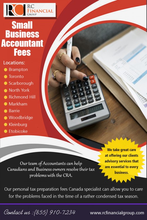 Get Your Accounting Record With Small Business Tax Accountant Near Me
 At https://rcfinancialgroup.com/tax-prep-fees/

Find Us: https://goo.gl/maps/DNLrs7a6SThe1FQk9

Our Services:

Best Tax Accountants Near Me
Business Tax Accountant In My Area
Personal Accountant Near Me
Real Estate Accountants Near Me
Small Business Accountant Fees
Tax Services Near Me
Trust Accountants Near Me

Whether you run a corporation, partnership or a sole proprietorship, every single businessman or woman must file what is known as an "income tax return" and also pay his or her income taxes. Small Business Tax Accountant Near Me will undoubtedly be advantageous in maintaining an excellent reputation for your business. 

Our Serving Areas
3300 Highway 7 #704, Concord, ON L4K 4M3, Canada
2250 Bovaird Dr E #607, Brampton, ON L6R 0W3, Canada
4915 Bathurst St Suite #216, North York, ON M2R 1X9, Canada

Social---

https://www.instagram.com/rcfinancialgroup/
https://dashburst.com/rcfinancialgrp
https://about.me/mississaugaaccountant
https://list.ly/list/2XQU-cheap-tax-filing-brampton