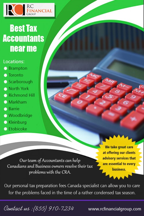 Best Tax Accountants Near Me that fits your accounting needs
 At https://rcfinancialgroup.com/payroll-audit-in-toronto/

Find Us: https://goo.gl/maps/DNLrs7a6SThe1FQk9

Our Services:

Best Tax Accountants Near Me
Business Tax Accountant In My Area
Personal Accountant Near Me
Real Estate Accountants Near Me
Small Business Accountant Fees
Tax Services Near Me
Trust Accountants Near Me

When you hire Best Tax Accountants Near Me, they play a crucial role in the formation of any business. These types of accountants have the responsibility of maintaining accurate records. These experts tend to provide a wide variety of services from asset management and budget analysis to legal consulting, auditing services, investment planning, cost evaluation, and much more!

Our Serving Areas
3300 Highway 7 #704, Concord, ON L4K 4M3, Canada
2250 Bovaird Dr E #607, Brampton, ON L6R 0W3, Canada
4915 Bathurst St Suite #216, North York, ON M2R 1X9, Canada

Social---

http://www.alternion.com/users/VaughanAccountant/
https://www.dailymotion.com/TaxAccountantBookkeepingVaughan
http://whazzup-u.com/profile/RCAccountantservice
https://fancy.com/BookkeepingAccountant