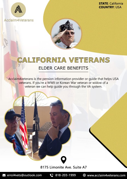 Acclaim4veterans is the pension information provider or guide that helps USA veterans. If you're a WWII or Korean War veteran or widow of a veteran we can help guide you through the VA system.
Visit: https://www.acclaim4veterans.com/