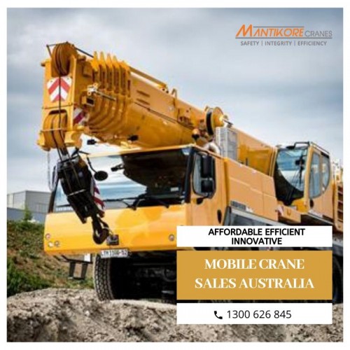 Get the best mobile crane sales Australia. We provide the services for tower cranes, mobile cranes, luffing cranes and self-electric cranes for hire and sale in Sydney. We want to make sure that you purchase the best crane for your requirements. Soima’s extensive range of products ensures that regardless of the size of the project, we have a crane that will suit your needs. For the best price & service, visit our site today!

Source:  https://mantikorecranes.com.au/