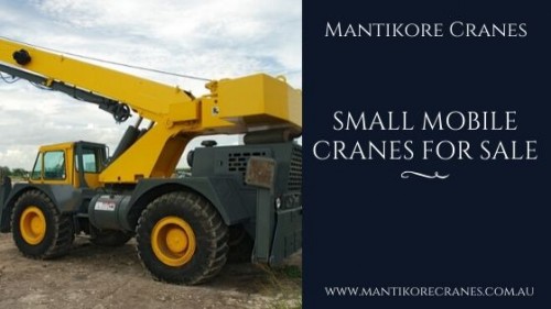If you need small mobile cranes for sale, Mantikore Cranes is the perfect place! The cranes are designs for safe and reliable performance. We have years of experience in the construction industry. Our main aim is dealing with every customer in the same way to the highest of our abilities. We provide a safe reliable and efficient solution for all lifting needs. For more information please visit our website.
Source: https://mantikorecranes.com.au/