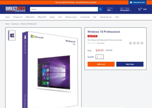 Whenever you make a software purchase online, you get a product key that proves/validates your legitimate purchase. Windows 10 is also software. We offer Windows 10 product key at best rates.Windows 10 is streamlined for procedure on PCs, scratch pad, tablets and cell phones - the client chooses for himself whether he likes to work through touch screen or mouse and console. Cards, photographs, mail, schedules, groove music, films &amp; TV shows, and more in Windows 10 are largely extraordinary applications, so you can escape.

#Windows10enterpriseltsc2019 #Windows10operatingsystem #microsoftofficeprofessionalplus2019 #Windows10productkey #Windows10productkey64bit #Buywindows10productkey #Freewindows10homeproductkey 

Web:https://directkeys.com/products/windows-10-professional