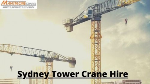 Small construction companies usually do not invest in heavy machinery as it is very expensive. A tower crane is one of the heavy-duty machines used at a construction site. Mantikore Cranes as a Sydney tower crane hire specialist provides you best tower cranes for hiring as for sale at a reasonable price. We are also providing Mobile cranes, self-erecting cranes, and electric Luffing cranes. Ranging from small to large projects we have a crane to meet your needs. Our professionals will provide you with effective solutions and reliable services that can help you to solve technical problems that might occur sometimes. Tower crane is mostly used as a crane in the world. So Mantikore cranes are one of the best companies which provide high-quality tower Crane with Competitive Price. Hire now:1300626845 and drop your requirement on info@mantikorecranes.com.au. Call us on 1300 626 845. Our opening timing is Monday to Friday from 7 am to 7 pm.

Website:  https://mantikorecranes.com.au/


Follow us on our Social accounts:
•	Facebook
https://www.facebook.com/pg/Mantikore-Cranes-108601277292157/about/?ref=page_internal
•	Instagram
https://www.instagram.com/mantikorecranes/
•	Twitter
https://twitter.com/MantikoreC