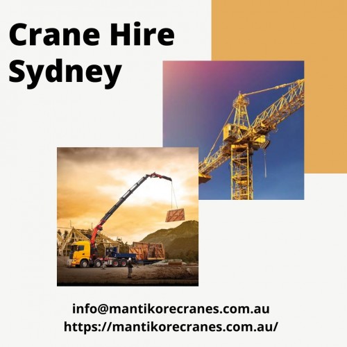 Mantikore Cranes Services is a long-established  crane hire sydney company.  We are Sydney cranes labour providers supplying our clients with reliable and experienced Tower crane operators, dogman and riggers. Our cranes and personnel are suitably skilled and experienced to overcome all kinds of crane challenges. Ranging from small to large projects we have a crane to meet your needs. We are committed to completing all projects safely, efficiently, on budget and on-time. We also provide buyback options once your crane has completed your project. We have more than 29 years of experience working in the crane hire industries in Australia. We assure you that you will receive the best crane hire services.  Cranes available for sale or hire to the construction sector. Cranes we provide are Tower Crane, Mobile Cranes, Self-Erecting cranes, Electric Luffing cranes etc.   Experienced operators and personnel are available for short- or long-term assignments.  For more information visit our site today. Book Consultation:  1300626845

Website:  https://mantikorecranes.com.au/

Address:  PO BOX 135 Cobbitty NSW, 2570 Australia
Email:  info@mantikorecranes.com.au 
Opening Hours:  Monday to Friday from 7 am to7 pm

Follow us on our Social accounts:
Facebook
https://www.facebook.com/pg/Mantikore-Cranes-108601277292157/about/?ref=page_internal
Instagram
https://www.instagram.com/mantikorecranes/
Twitter
https://twitter.com/MantikoreC
