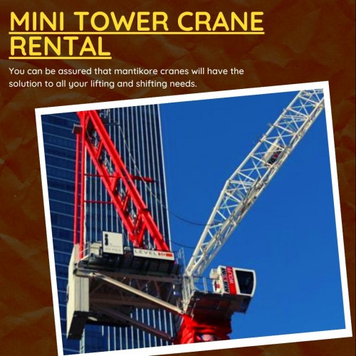 Do you need a mini tower crane rental for your next project? Mantikore cranes provide a wide range of reliable, capable, and environmentally-friendly cranes in Australia. We provide cranes for hire and sale. Mantikore crane is one of the affordable contractors in Sydney. Choosing reliable crane in Sydney is an essential part of your work. So, we provide the tower, self-erecting, and electric luffing cranes. Hiring a crane in Sydney from Mantikore Cranes gives you the assurance that your project will be professionally handled by our experienced staff.We are providing affordable new and used cranes for sale as well as for hiring. We provide you with cost-effective solutions to the lifting needs of its clients. Contact us now for hiring cranes for all type of projects. If you are interested drop your requirement on info@mantikorecranes.com.au.

Website:  https://mantikorecranes.com.au/

Address:  PO BOX 135 Cobbitty NSW, 2570 Australia
Opening Hours:  Monday to Friday from 7 am to7 pm

Follow us on our Social accounts:
Facebook
https://www.facebook.com/pg/Mantikore-Cranes-108601277292157/about/?ref=page_internal
Instagram
https://www.instagram.com/mantikorecranes/
Twitter
https://twitter.com/MantikoreC