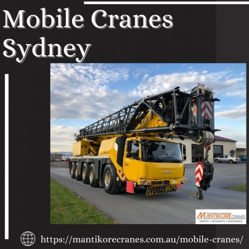 We are selling mobile cranes sydney.  Mantikore Cranes is here to do all the diligent work for you. We are giving the setup of the crane using our versatile crane reducing any pressure or stress related to the underlying setup stage. We provide all aspects of mobile crane services for the construction industry. We are committed to completing all projects safely, efficiently, on budget and on-time. We also provide buyback options once your crane has completed your project. We have more than 29 years of experience working in the crane hire industries in Australia. We assure you that you will receive the best crane hire services.   Our Crane is highly being used at construction sites to make the entire work stress-free and increase productivity. We are providing Tower Cranes, Mobile Cranes, Self-Erecting Cranes, and Electric Luffing Cranes. Our professionals will provide you with effective solutions and reliable services that can help you to solve technical problems that might occur sometimes. Also, get effective solutions for any requirements of your projects for the best price & service, contact us at 1300 626 845 for crane hire and visit our website today.

•	Source:  shorturl.at/fnqu4

Follow us on our Social accounts:
•	Facebook
https://www.facebook.com/pg/Mantikore-Cranes-108601277292157/about/?ref=page_internal
•	Instagram
https://www.instagram.com/mantikorecranes/
•	Twitter
https://twitter.com/MantikoreC