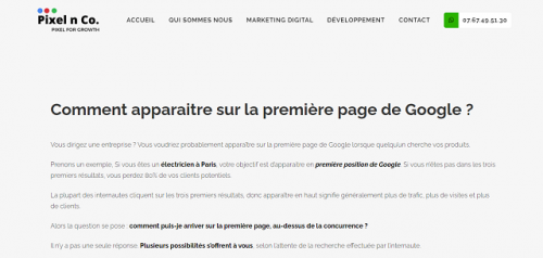 While our opponents limit you into creating a comment apparaitre sur la première page de Google, in WebStarts, we supply you with the capability to construct a site 
that contains abundant, interactive features; we predict these programs.

#AgenceMarketingDigitalFrance #Créationsiteweb #Creationsitee-commerce

Web: https://www.pixelnco.fr/premiere-page-de-google