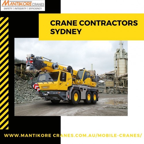 Mantikore Cranes is the best crane contractoras Sydney that provides versatile and highly-skilled crew members for various crane types. We offer operators, riggers, and dogmen for tower cranes, as well as luffing cranes throughout the region. We are the cranes specialist with over 20 years’ experience in construction industries. We provide the best cranes for sale or hire. Our Crane is highly being used at construction sites to make the entire work stress-free and increase productivity. We are also providing mobile cranes, Self-erecting cranes, and self-erecting cranes. We provide the best cranes for sale or hire. Our Crane is highly being used at construction sites to make the entire work stress-free and increase productivity. Also, get effective solutions for any requirements of your projects for the best price & service, visit our website today! Contact us at 1300626845.

•	Website:  https://mantikorecranes.com.au/
•	Address:  PO BOX 135 Cobbitty NSW, 2570 Australia
•	Email:  info@mantikorecranes.com.au 
•	Opening Hours:  Monday to Friday from 7 am to 7 pm