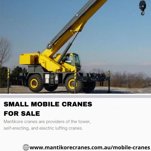 Looking for small mobile cranes for sale, it is important to look for the right service provider that helps you with the affordable crane. Over 20 years of industry experience in the wet and dry hire of tower cranes and providing mobile cranes. Big enough to do the job small enough to care. Our cranes and personnel are suitably skilled and experienced to overcome all kinds of crane challenges. Ranging from small to large projects we have a crane to meet your needs. We are committed to completing all projects safely, efficiently, on budget and on-time. We also provide buyback options once your crane has completed your project.  We assure you that you will receive the best crane hire services.  Cranes available for sale or hire to the construction sector. Cranes we provide are Tower Crane, Mobile Cranes, Self-Erecting cranes, Electric Luffing cranes etc.   Experienced operators and personnel are available for short- or long-term assignments. For more information visit our site today and drop your requirement at info@mantikorecranes.com.au, or call us on 1300 626 845.

Website:  https://mantikorecranes.com.au/mobile-cranes/