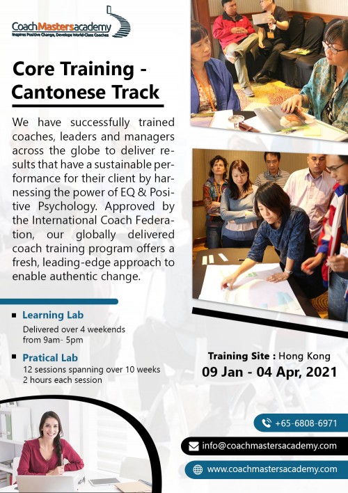 We have successfully trained coaches, leaders and managers across the globe to deliver results that have a sustainable performance for their client by harnessing the power of EQ & Positive Psychology.

Visit: https://www.coachmastersacademy.com/