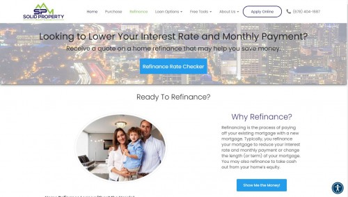 Use our refinance rate checker and lower your mortgage rate. We’ll help you clearly see differences between loan programs. Home Refinance Loans without the Hassle.

Whether you’re buying, selling, refinancing, or building your dream home, you have a lot riding on your loan officer. Since market conditions and mortgage programs change frequently, you need to make sure you’re dealing with a top professional who is able to give you quick and accurate financial advice. As an experienced loan officer I have the knowledge and expertise you need to explore the many financing options available. Ensuring that you make the right choice for you and your family is my ultimate goal, and I am committed to providing my customers with mortgage services that exceed their expectations. I hope you’ll browse my website, check out the different loan programs I have available, use my decision-making tools and calculators, and use our secure online application to get started. After you’ve applied, I’ll call you to discuss the details of your loan, or you may choose to set up an appointment with me using my online form. As always, you may contact me anytime by phone, fax or email for personalized service and expert advice. I look forward to working with you.

#Applyforamortgageloan #MortgageBrokerGeorgia #PropertyMortgageLLCAtlanta #personalizedmortgagesolutionsUSA #Onlinemortgagesolutions #30YearFixedMortgageLoan #15YearFixedMortgageLoan #FHALoansinGeorgia #AdjustableRateMortgageGeorgia #SuwaneeMortgageBroker #ReverseMortgageLoaninAtlanta #Solidpropertymortgage #RefinanceAnalysisonline #OnlinehomePaymentCalculator #SearchHomesForSaleinUSA #OnlineHomeValueEstimate

Read More:-  https://solidpropertymortgage.com/refinance/
