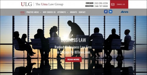 We provide a comprehensive range of business services. We have best startup lawyer, Corporate lawyer, Legal advice service, LLC lawyers and Technology Law in Chicago, Texas USA. 

https://www.theumalawgroup.com/

The Uma Law Group provides a comprehensive range of business services. Because we are a personalized law firm, we will work closely with you to determine which approach is best for resolving your complex legal issues. If you’re operating a company, whether it’s a start-up or well-established, we can help. We have tech-savvy attorneys who specialize in intellectual property, contracts, licensing and internet law. Our attorneys have the knowledge to handle the complexities of an ever-changing unique online world. What sets us apart from other firms is our broad range of experience, our creativity, our integrity, and our unflagging efforts to achieve our client's’ objectives. Ranked #1 Business Law Firm in Chicago by the International Business Times, we have the skills to help you and your business thrive.

#Businesslawyerchicago #Businesslawyerhouston #Businesslawyerdallas #generalcounsel #generalcounselchicago #startuplawyerchicago #Businesslawyer #Corporatelawyer #Startuplawyerhouston #Trademarkattorney #Employmentattorney #Businesslegalhelp #BusinesslegaladviceChicago #healthcarelegallawyer #healthcarelawyer #bestlawyerinUSA #toplawfirmsinchicago #smallbusinesslawyer #Financialserviceslawyer #complexlitigationlaw