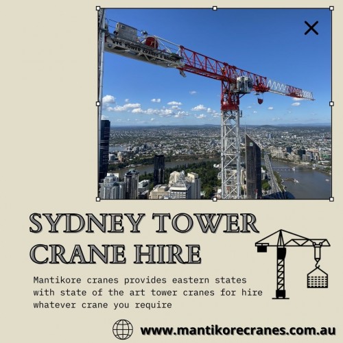 If you are looking for Sydney tower crane hire services, then you can rely on us. Mantikore cranes Provide the best crane service at the best rate and also experienced operators and personnel available for short- or long-term assignments. We provide industry-leading warranty terms on our products. 24/7 Australia wide after-sales support. Also providing Mobile cranes, self-erecting cranes, and electric Luffing. Tower crane is mostly used as a crane in the world. So Mantikore cranes are one of the best companies which provide high-quality tower Crane with Competitive Price. Hire now: 1300626845 and drop your requirement on info@mantikorecranes.com.au and visit our website: https://mantikorecranes.com.au/