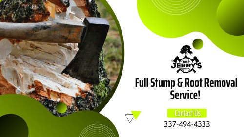 When you need fast, professional tree service in Louisiana Jerry's Tree Service is here to help. We provide stump grinding for all of the residents and businesses. Our grinding service is performed with a stump grinder, which uses specific machines to grind the stump. For more details, call @ 337-494-4333!