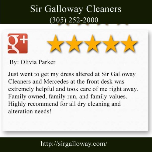 Sir Galloway Cleaners
13007 SW 87th Avenue
Miami, FL 33176
(305) 252-2000

http://sirgalloway.com/services/wedding-gowns-heirlooms/