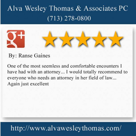 Alva Wesley-Thomas & Associates, P.C.
6161 Savoy Drive. Suite 250,
Houston, TX 77036
(713) 278-0800

https://www.alvawesleythomas.com/houston-bankruptcy-attorney/