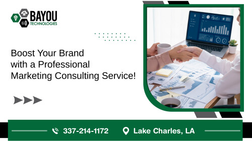 Level up your marketing strategy with our expert marketing consulting in Lake Charles, Louisiana. Bayou Technologies, LLC has a well-versed crew will help you navigate the digital landscape, maximize your online presence, and reach your target audience effectively. Drive growth and success with tailored marketing solutions catered to your unique business needs.